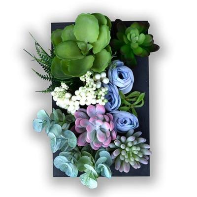 Artificial Fake Plants Decor  3d Wall Hanging Simulation  Succulent Green Plant Flowers Wall Decoration Home Indoor Wall Bedroom