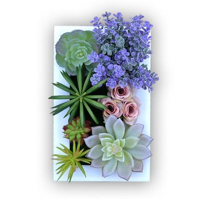 Artificial Fake Plants Decor  3d Wall Hanging Simulation  Succulent Green Plant Flowers Wall Decoration Home Indoor Wall Bedroom