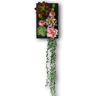Artificial Fake Plants Decor  3d Wall Hanging Simulation  Succulent Green Plant Flowers Wall Decoration Home Indoor Wall Bedroom