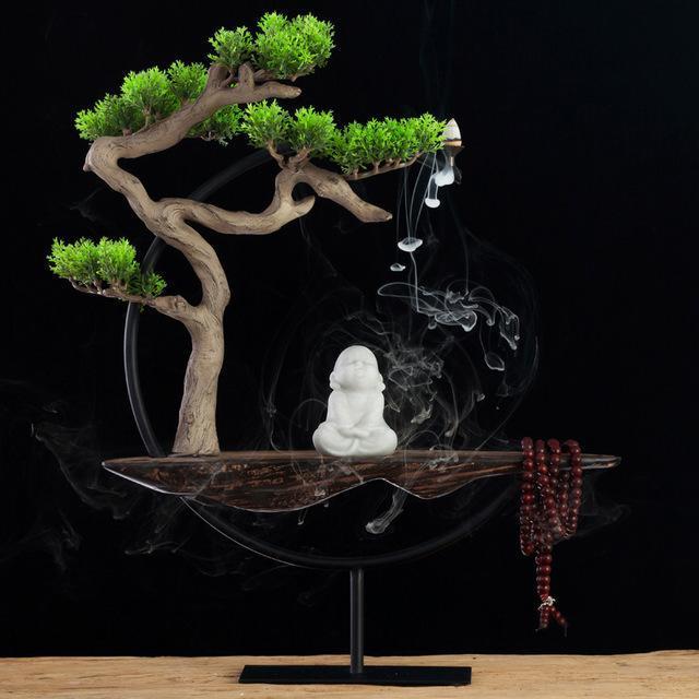 Chinese Zen Home Decoration Ornaments Fragrant Crafts Creative Fog Pine - Buddha Statue Sculpture Living Room Home Decorations