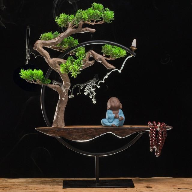 Chinese Zen Home Decoration Ornaments Fragrant Crafts Creative Fog Pine - Buddha Statue Sculpture Living Room Home Decorations