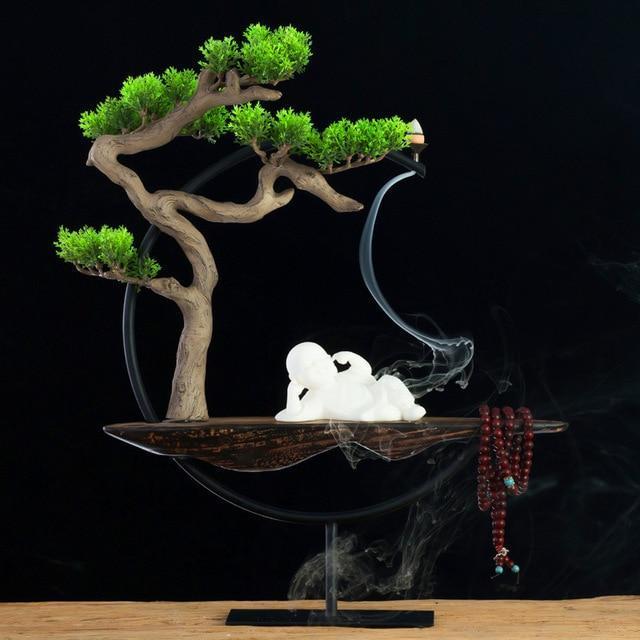 Chinese Zen Home Decoration Ornaments Fragrant Crafts Creative Fog Pine - Buddha Statue Sculpture Living Room Home Decorations