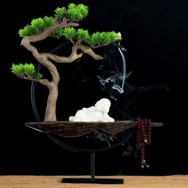 Chinese Zen Home Decoration Ornaments Fragrant Crafts Creative Fog Pine - Buddha Statue Sculpture Living Room Home Decorations