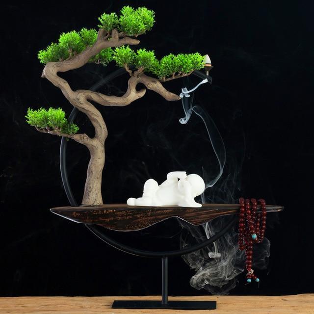 Chinese Zen Home Decoration Ornaments Fragrant Crafts Creative Fog Pine - Buddha Statue Sculpture Living Room Home Decorations