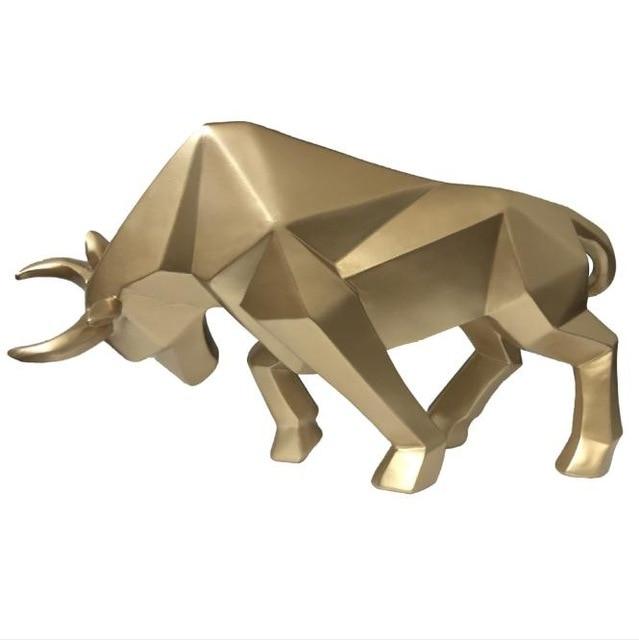 Bull Statue Resin Bulls Sculpture nordic decoration home decor Statues Abstract figurine Home Decoration Modern accessories