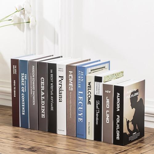 12-200 Creative Modeling Adornment Props Modern Fake Books Simulation Books Living Room TV Cabinet Books Furnishing Accessories