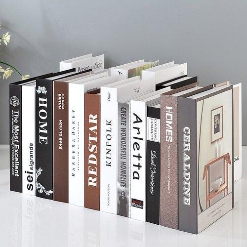 12-200 Creative Modeling Adornment Props Modern Fake Books Simulation Books Living Room TV Cabinet Books Furnishing Accessories