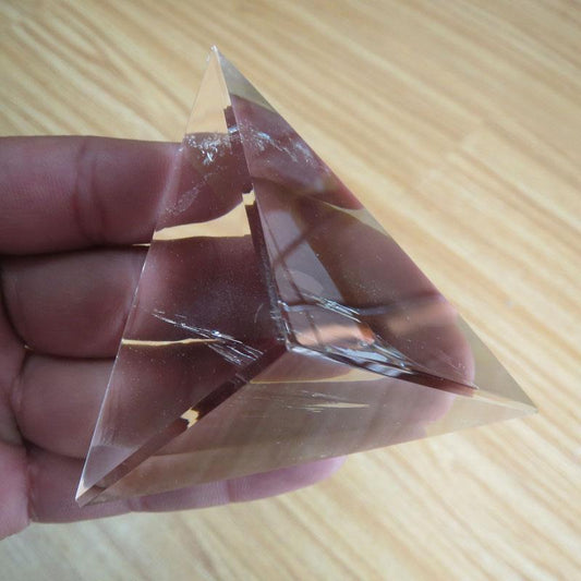 BEST !!! Tetrahedron Pyramid  4 Faces 6 Edges 5~7cm Crystal Pyramid / Natural Clear Quartz Crystal Pyramid Reiki Healing