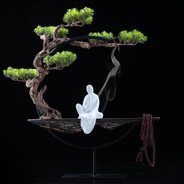 Chinese Zen Home Decoration Ornaments Fragrant Crafts Creative Fog Pine - Buddha Statue Sculpture Living Room Home Decorations