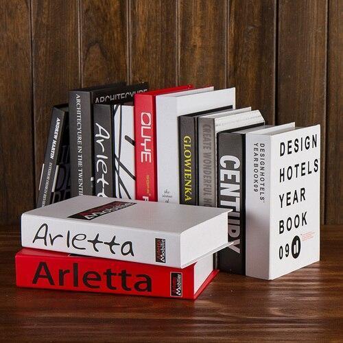 12-200 Creative Modeling Adornment Props Modern Fake Books Simulation Books Living Room TV Cabinet Books Furnishing Accessories