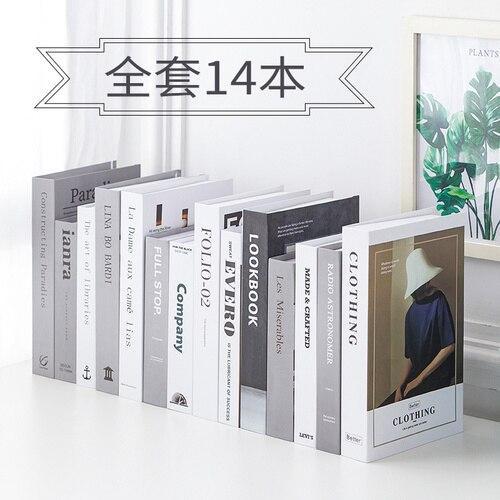 12-200 Creative Modeling Adornment Props Modern Fake Books Simulation Books Living Room TV Cabinet Books Furnishing Accessories