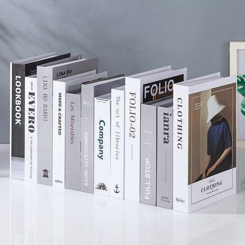 12-200 Creative Modeling Adornment Props Modern Fake Books Simulation Books Living Room TV Cabinet Books Furnishing Accessories