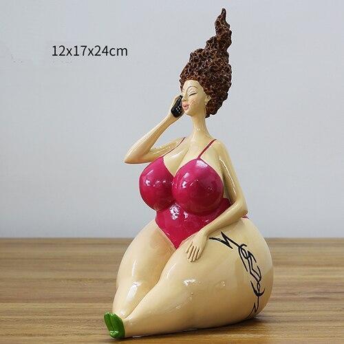 Beautifully plump woman Resin Crafts Beautiful woman sculpture Abstract art home decoration